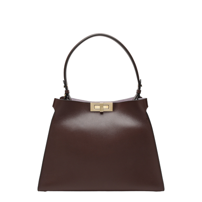 Way Medium Leather Shoulder Bag - Dark brown - Image 1