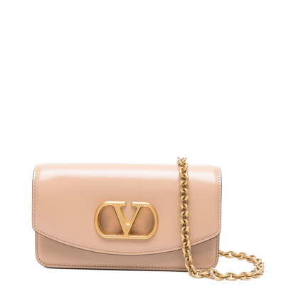VLogo Signature Small Leather Clutch - Image 1