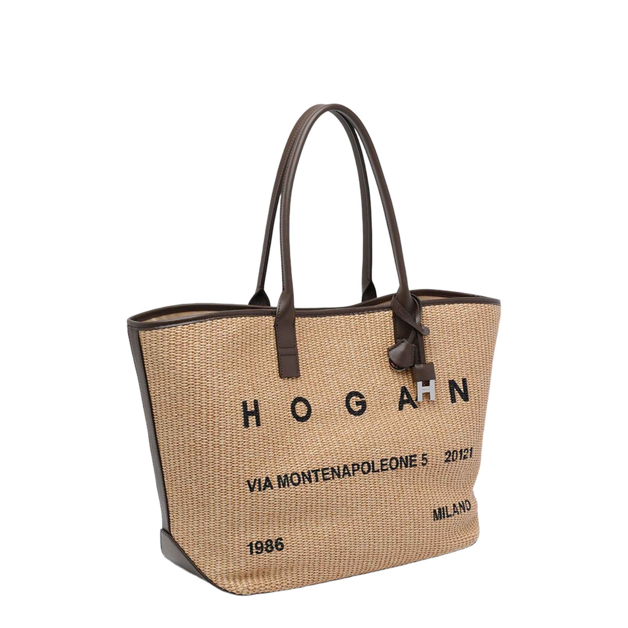 Address Medium Raffia Tote Bag - Beige - Image 4