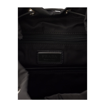 Re-Nylon Calfskin Trim Backpack - Black/Burnt - Image 3