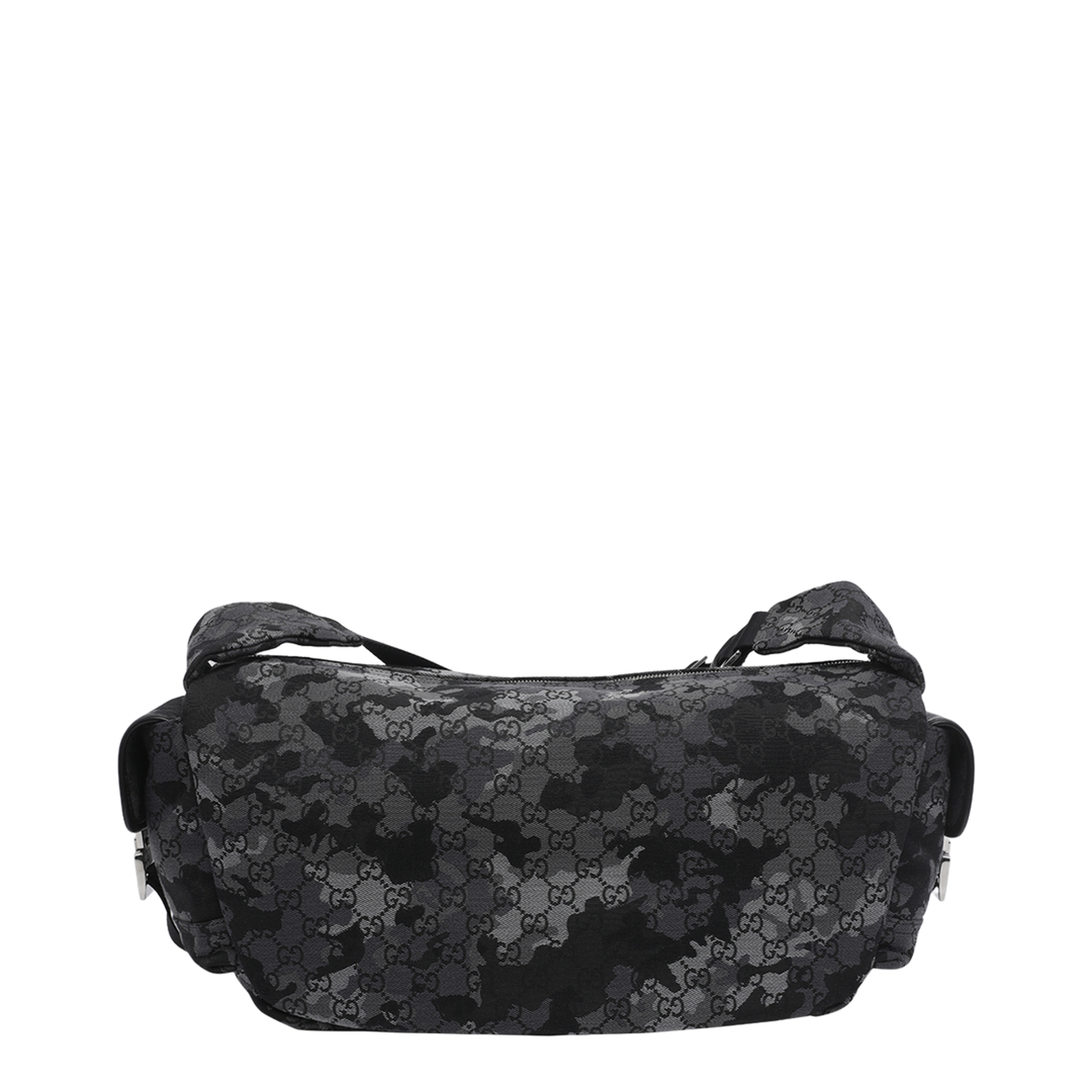 GG Canvas Large Canvas Crossbody Bag - Black and Grey Camouflage - Image 2