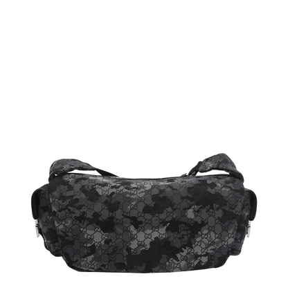 GG Canvas Large Canvas Crossbody Bag - Black and Grey Camouflage - Image 2