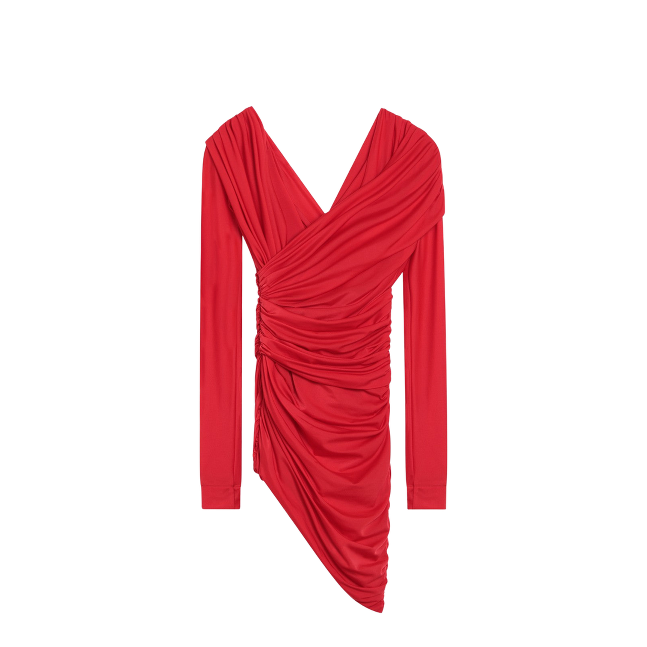 Red Stretch Jersey Mini Dress - Image 2