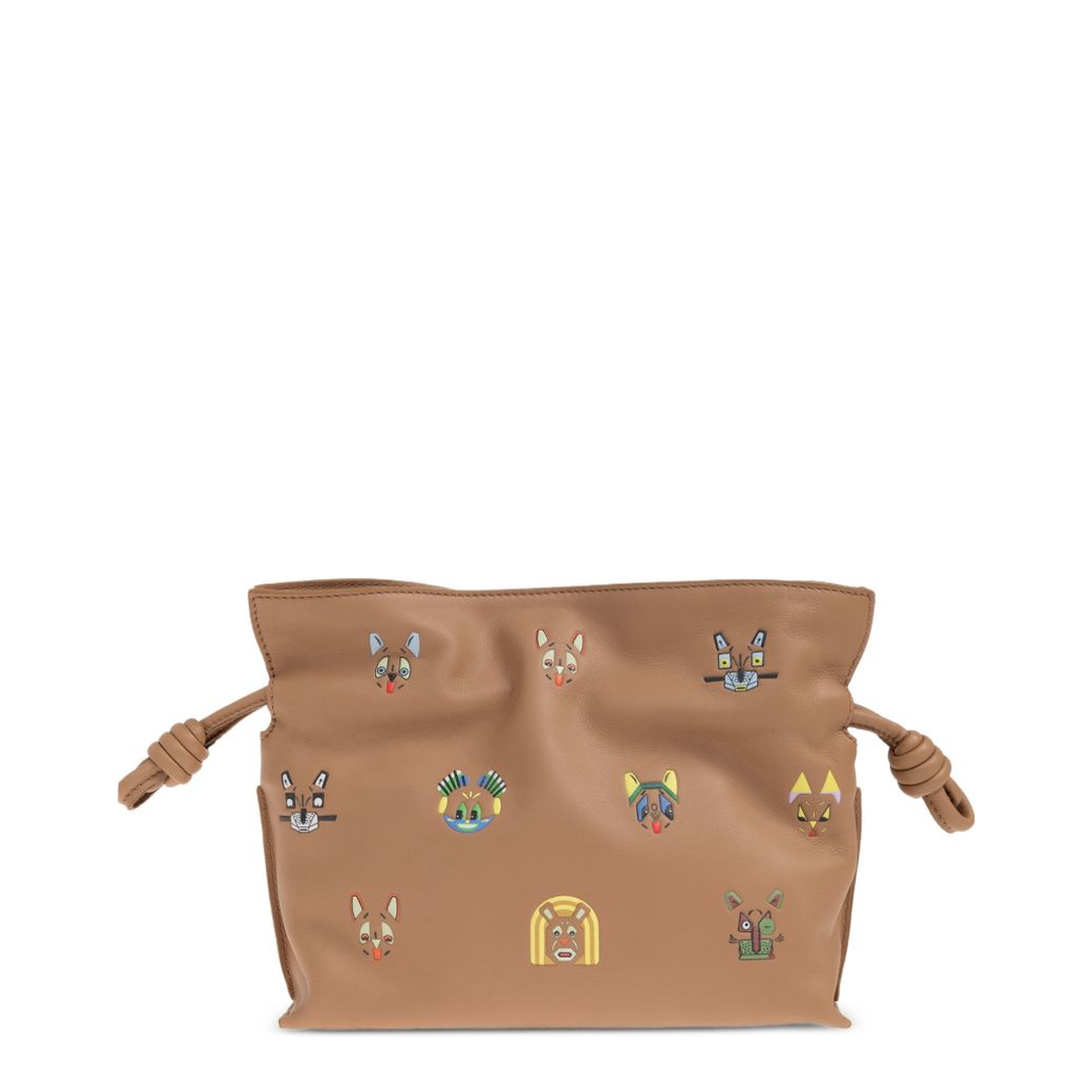 Flamenco Mini Calfskin Clutch - Mocha - Image 3
