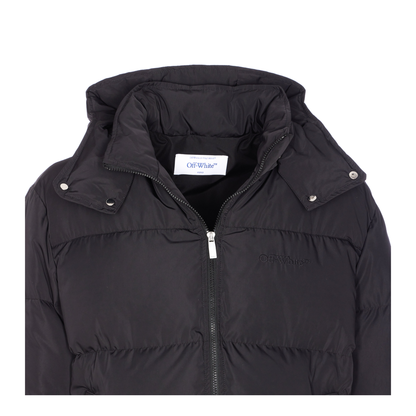 Black Short Down Jacket with Arrows Icons - Image 4