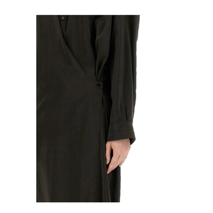 Straight Collar Twisted Dress - Image 2