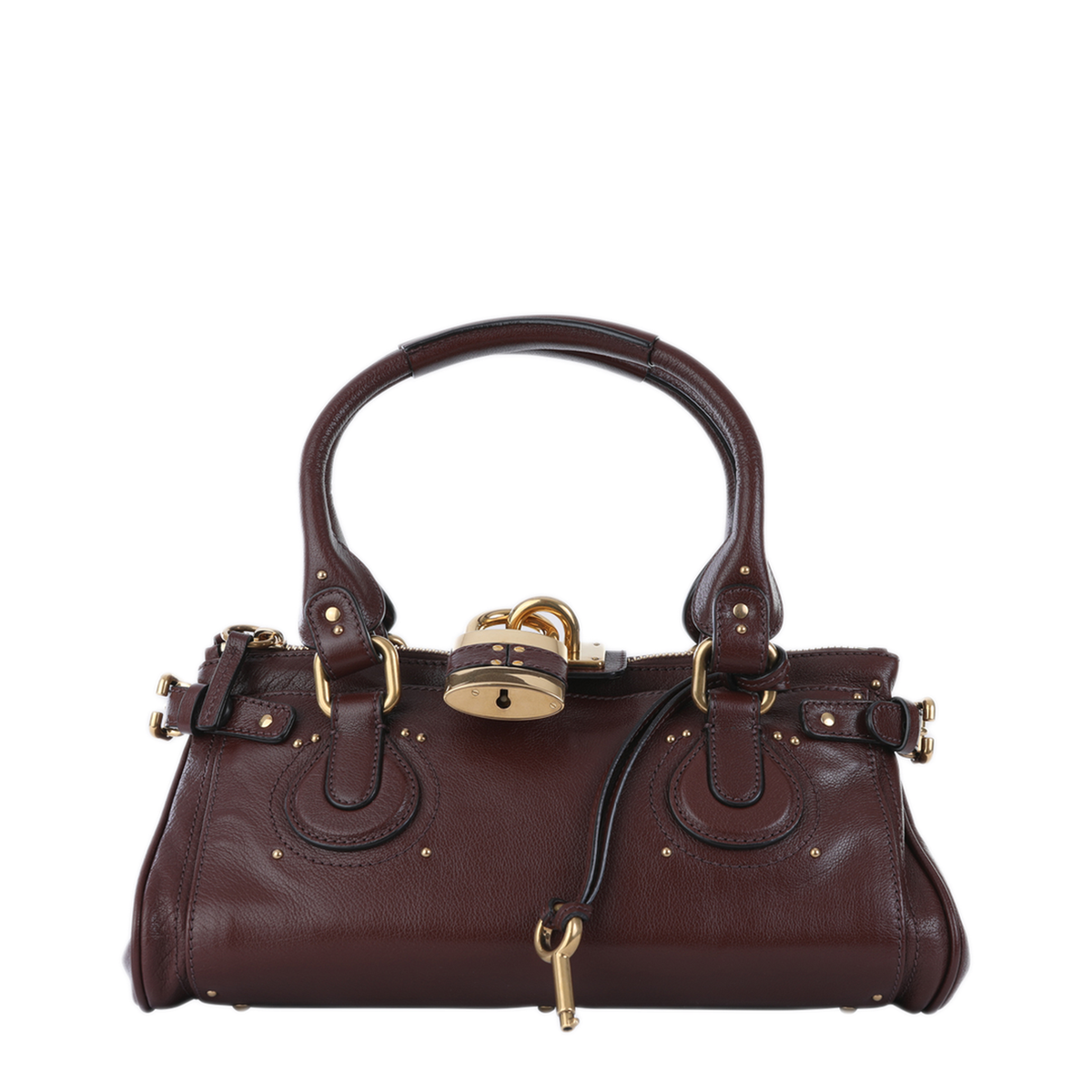 Paddington Buffalo Leather Shoulder Bag - Garnet - Image 2