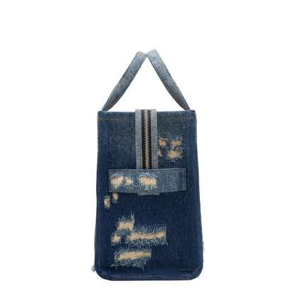 Denim Medium Rip And Repair Tote Bag - Image 5