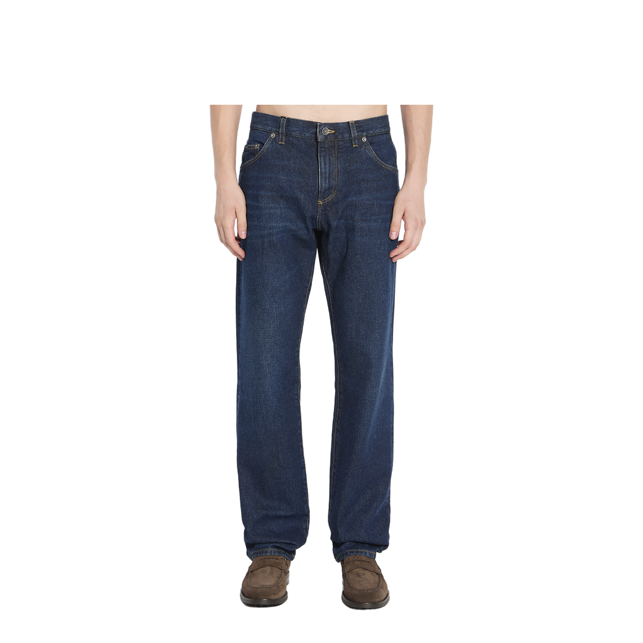 Denim Pants with Plaque - Image 1