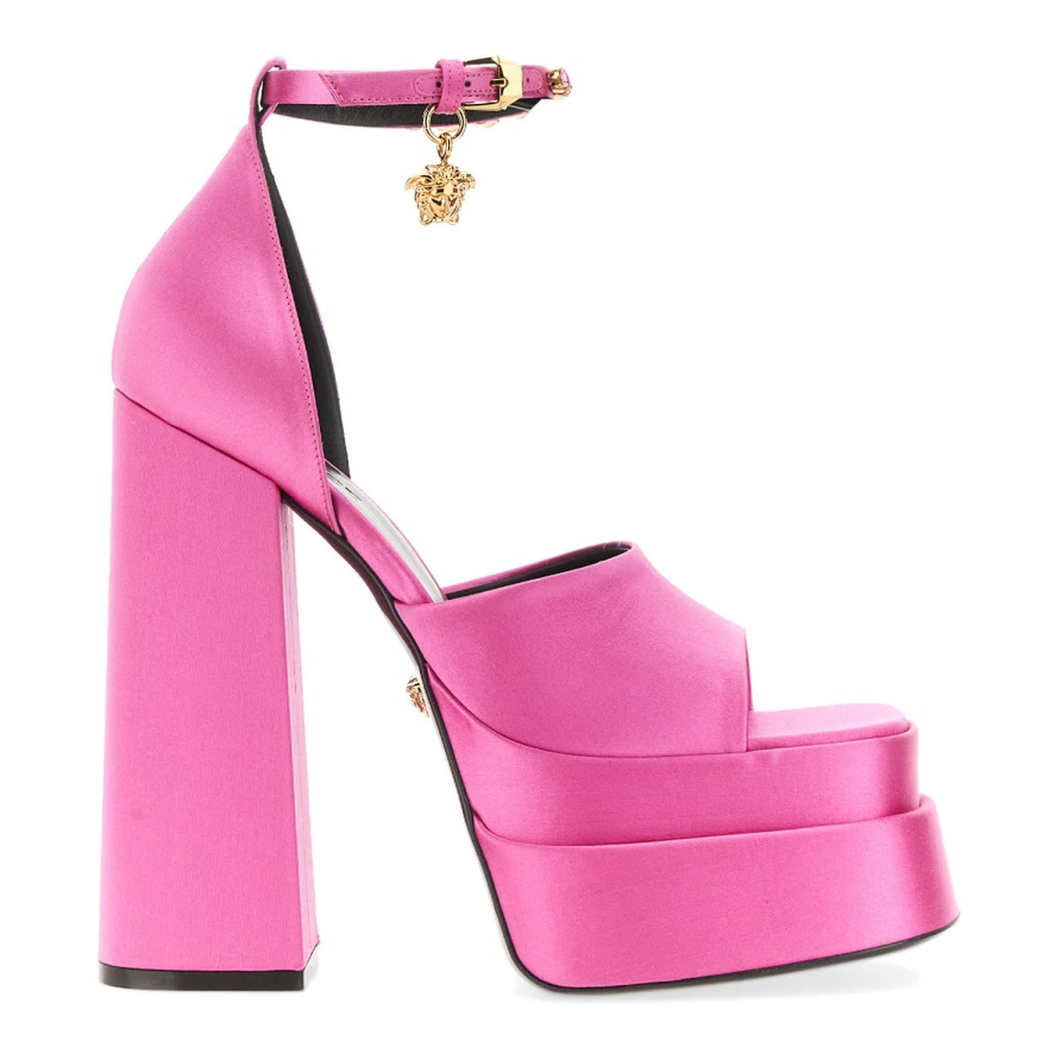 Medusa Charm Platform Sandals - Image 1