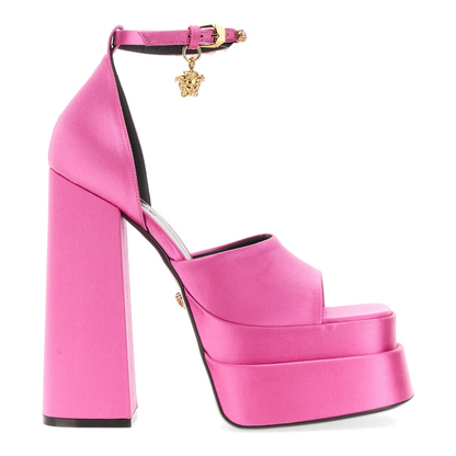 Medusa Charm Platform Sandals - Image 1