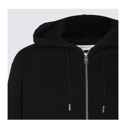 Hooded Cotton Sweatshirt In Black - Image 8