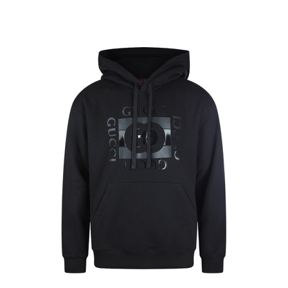 Cotton Jersey Sweatshirt with Print in Black - Image 1