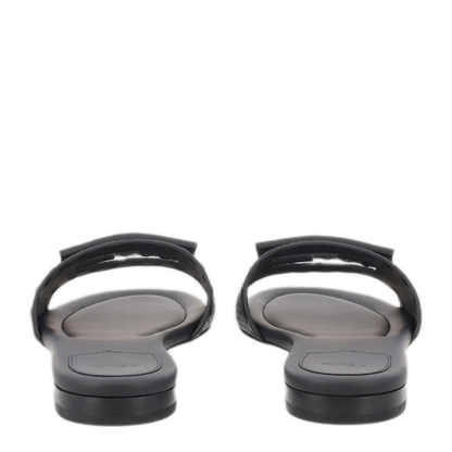 Black Leather Baguette Slides - Image 2