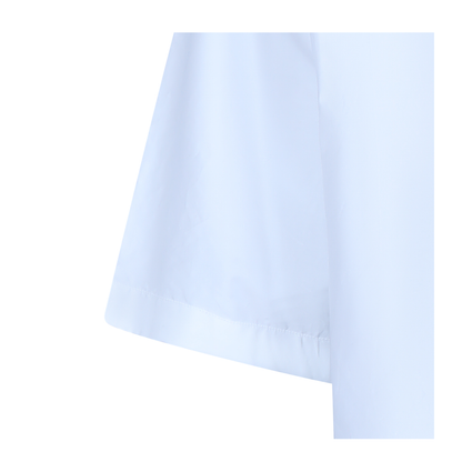 White Poplin Oversize Shirt - Image 8