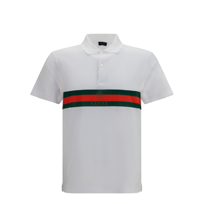 Cotton Jersey Polo Shirt with Web - Image 1