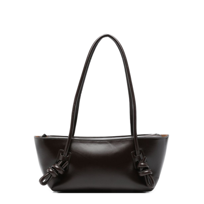 Fleca Medium Calf Leather Shoulder Bag - Brown - Image 1
