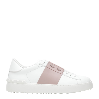Open Sneakers in White/Antique Pink - Image 1