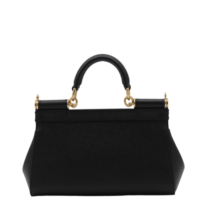 Sicily Small Calf Leather Top-Handle Bag - Nero - Image 4