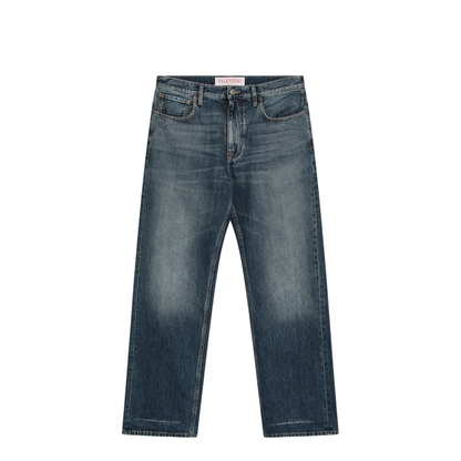 Stonewashed Denim Jeans - Image 1