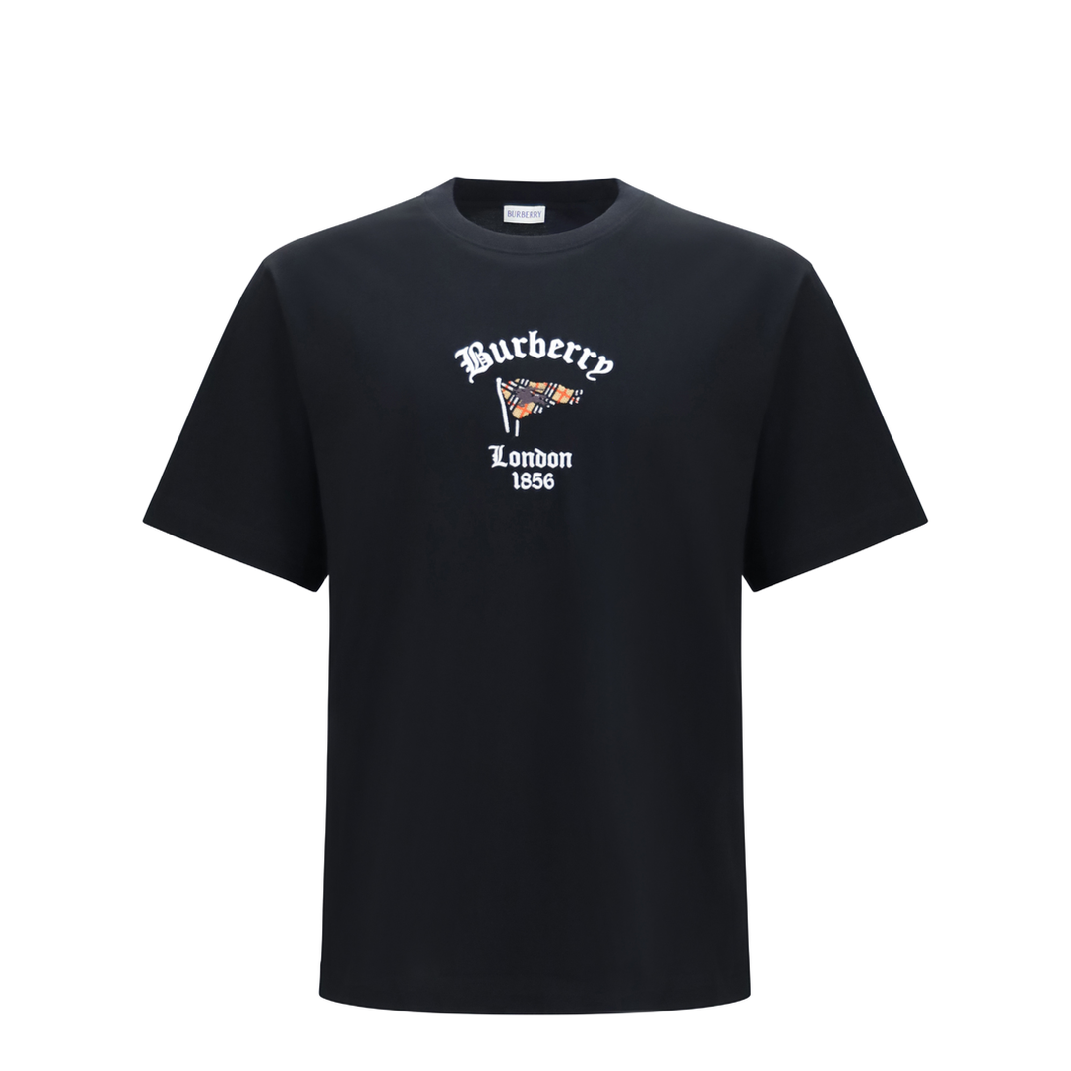Check Cotton T-Shirt - Image 1