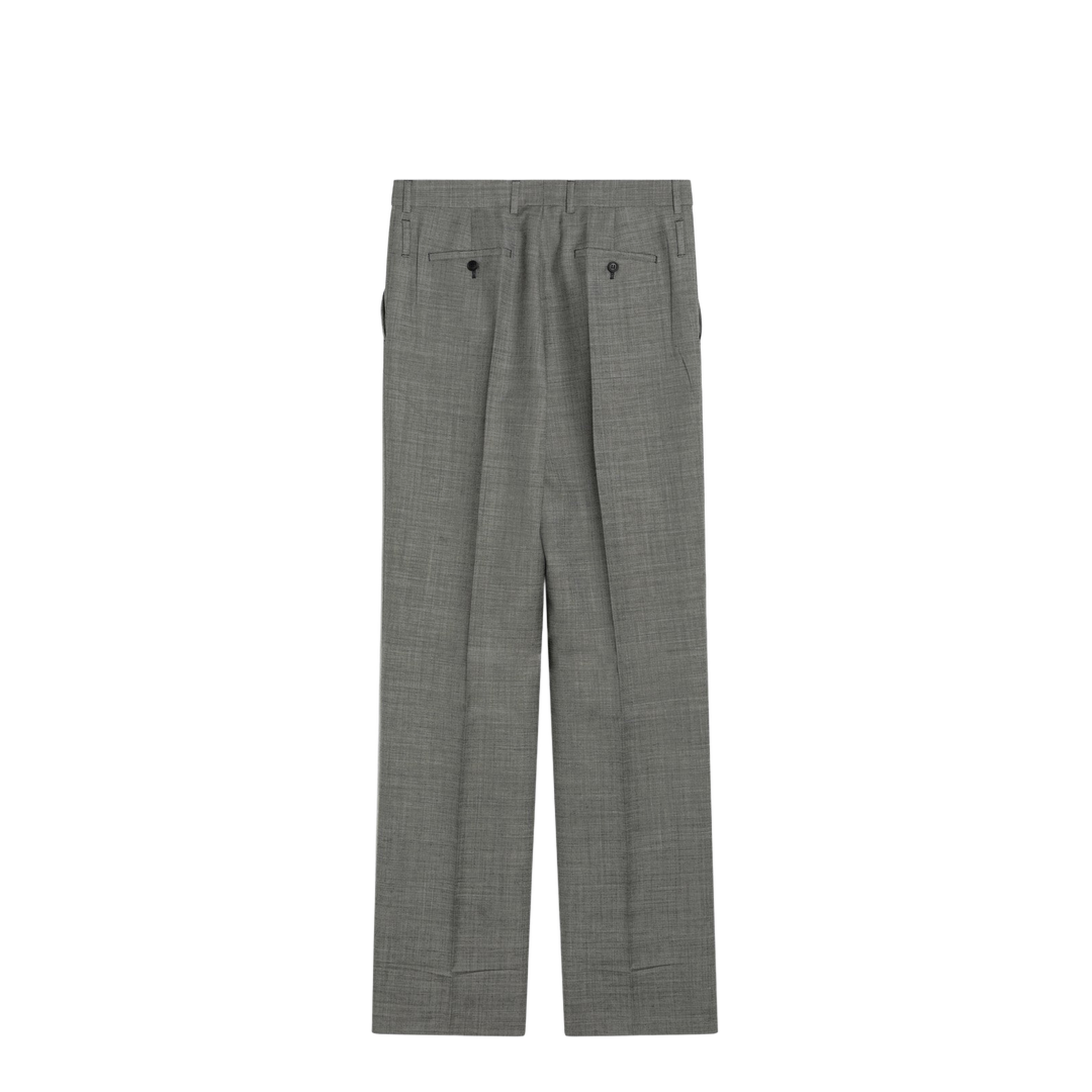 Wide Grey Trousers in Wool - Image 2