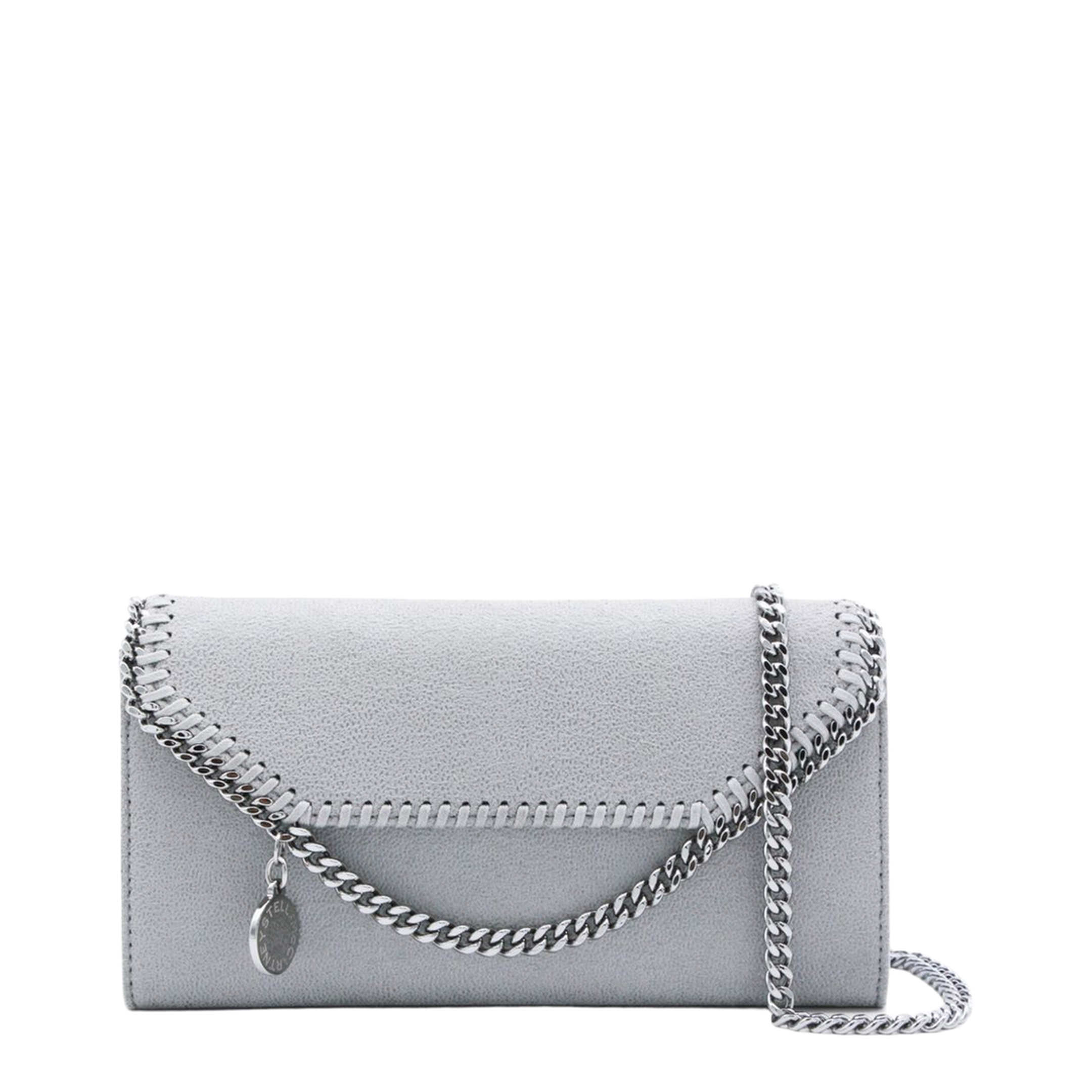 Falabella Continental Wallet With Chain - Light Grey - Image 1