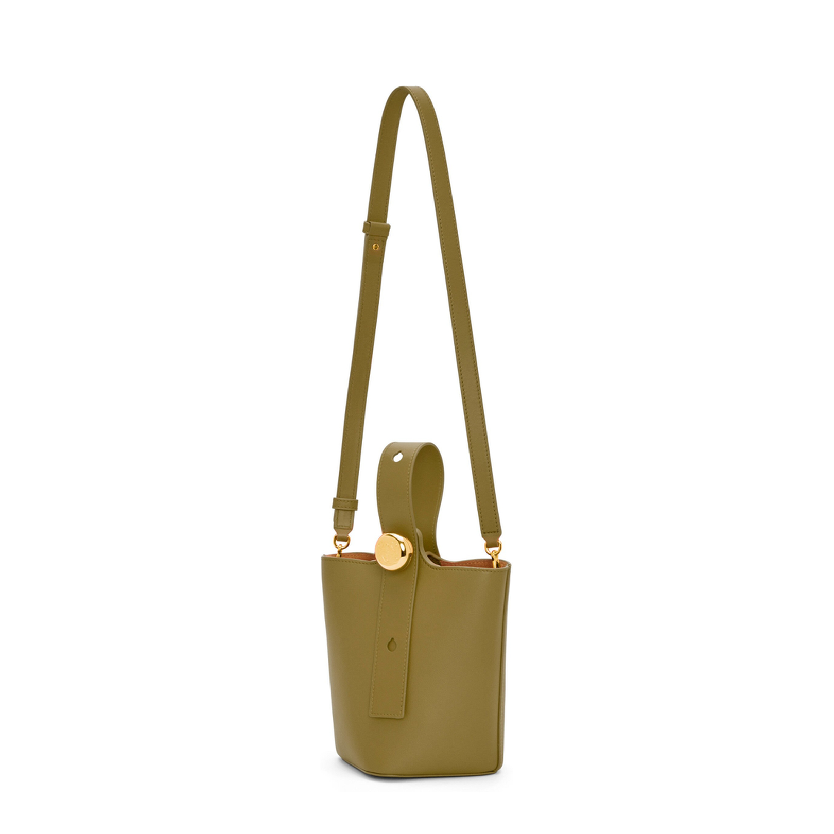 Pebble In Mellow Calfskin Mini Bucket Bag - Image 2