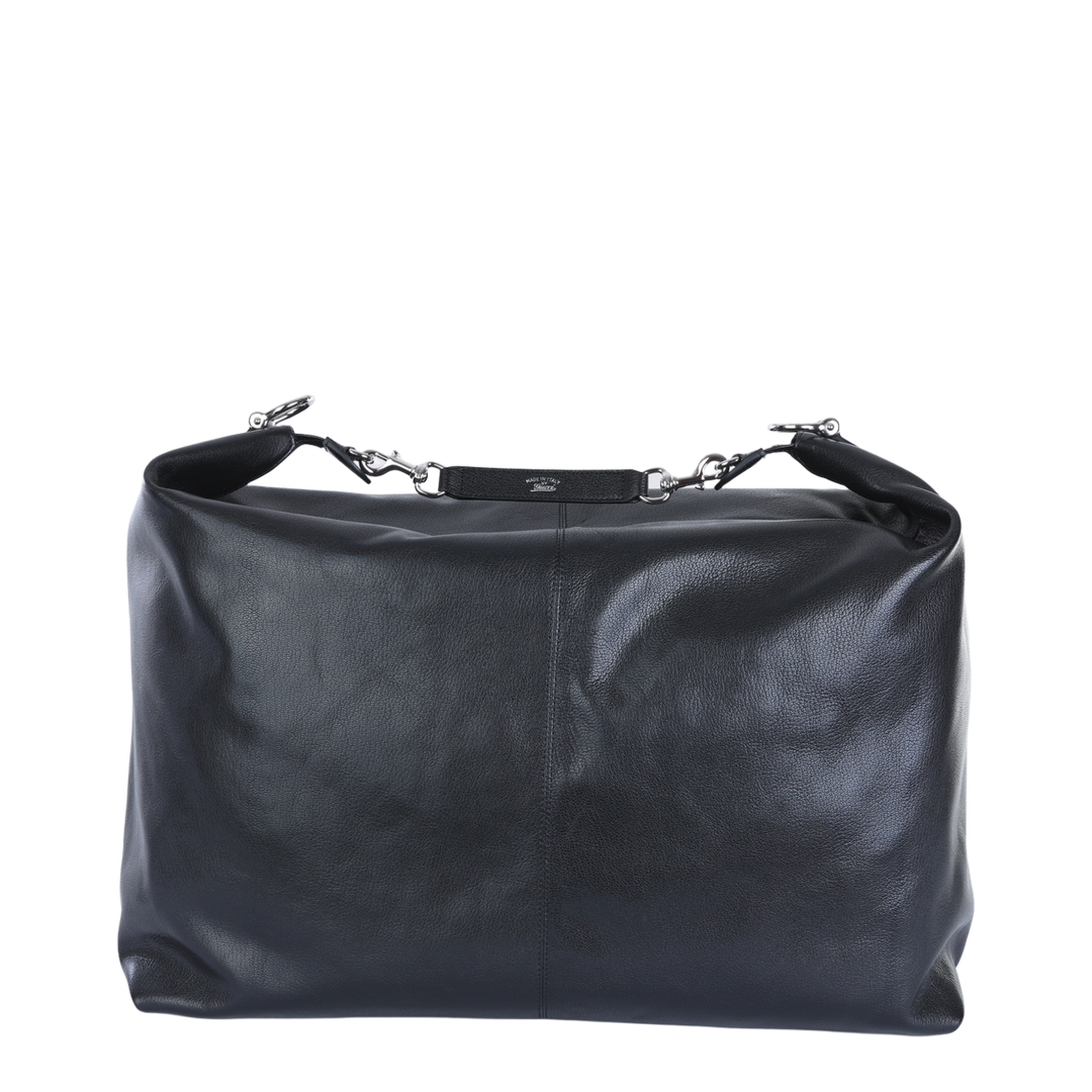 Brera Large Soft Grainy Leather Crossbody Bag - Black - Image 1