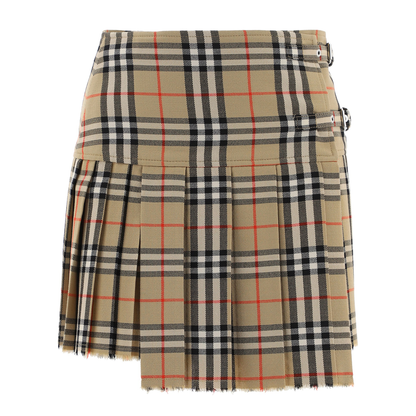Vintage Check Patterned Skirt - Image 1