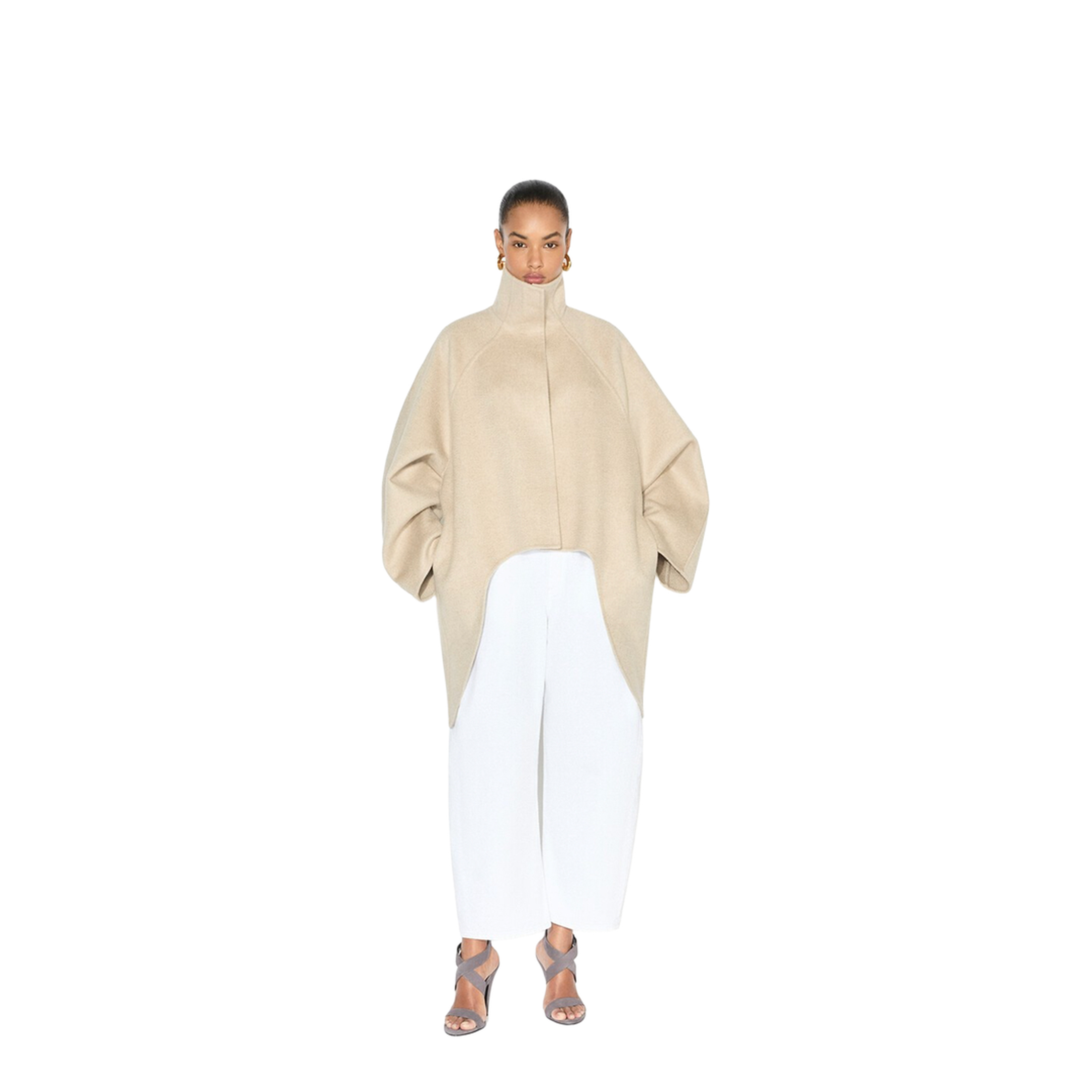 Asymmetric Cashmere Coat - Image 2