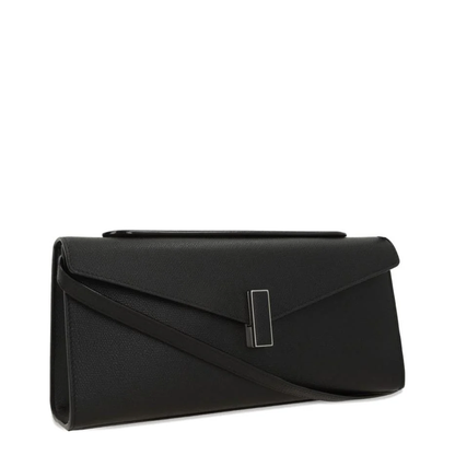 Iside Leather Clutch Bag - Black - Image 4