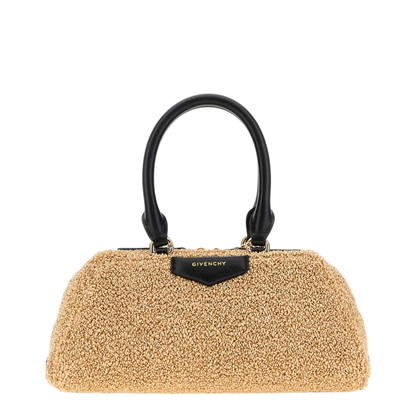 Antigona Mini Raffia East-West Bag - Natural - Image 1