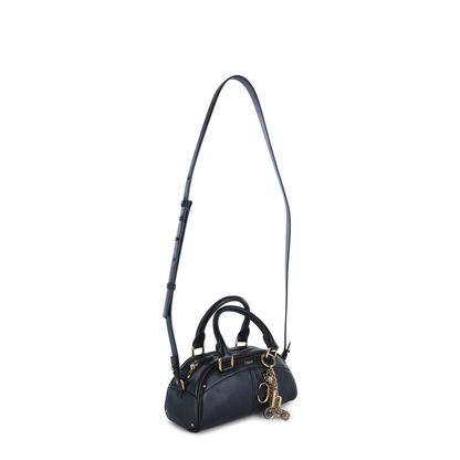 Small Chloé Bowling Bag in Soft Leather - Black - Image 4