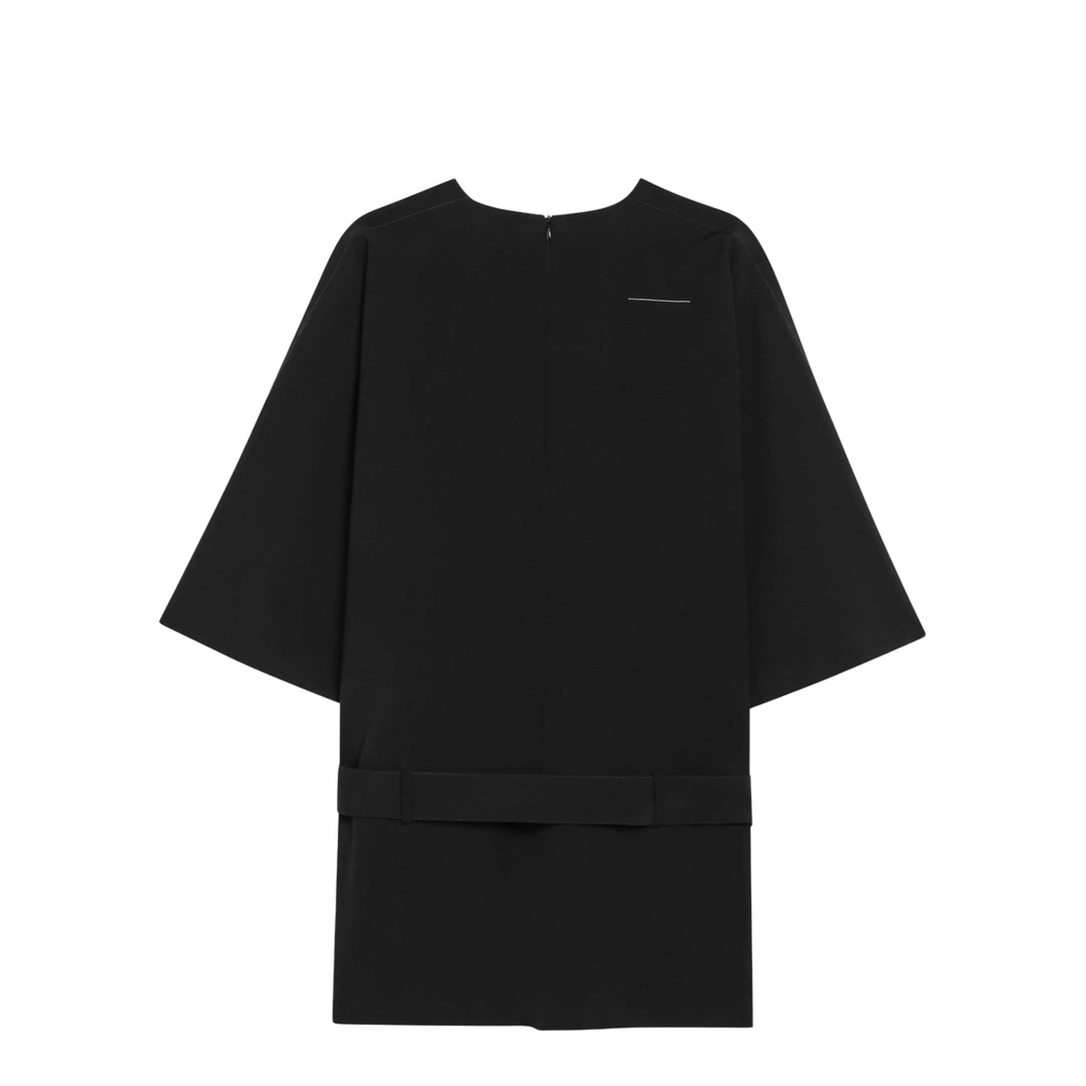 Black Wool-Blend Mini Dress - Image 2