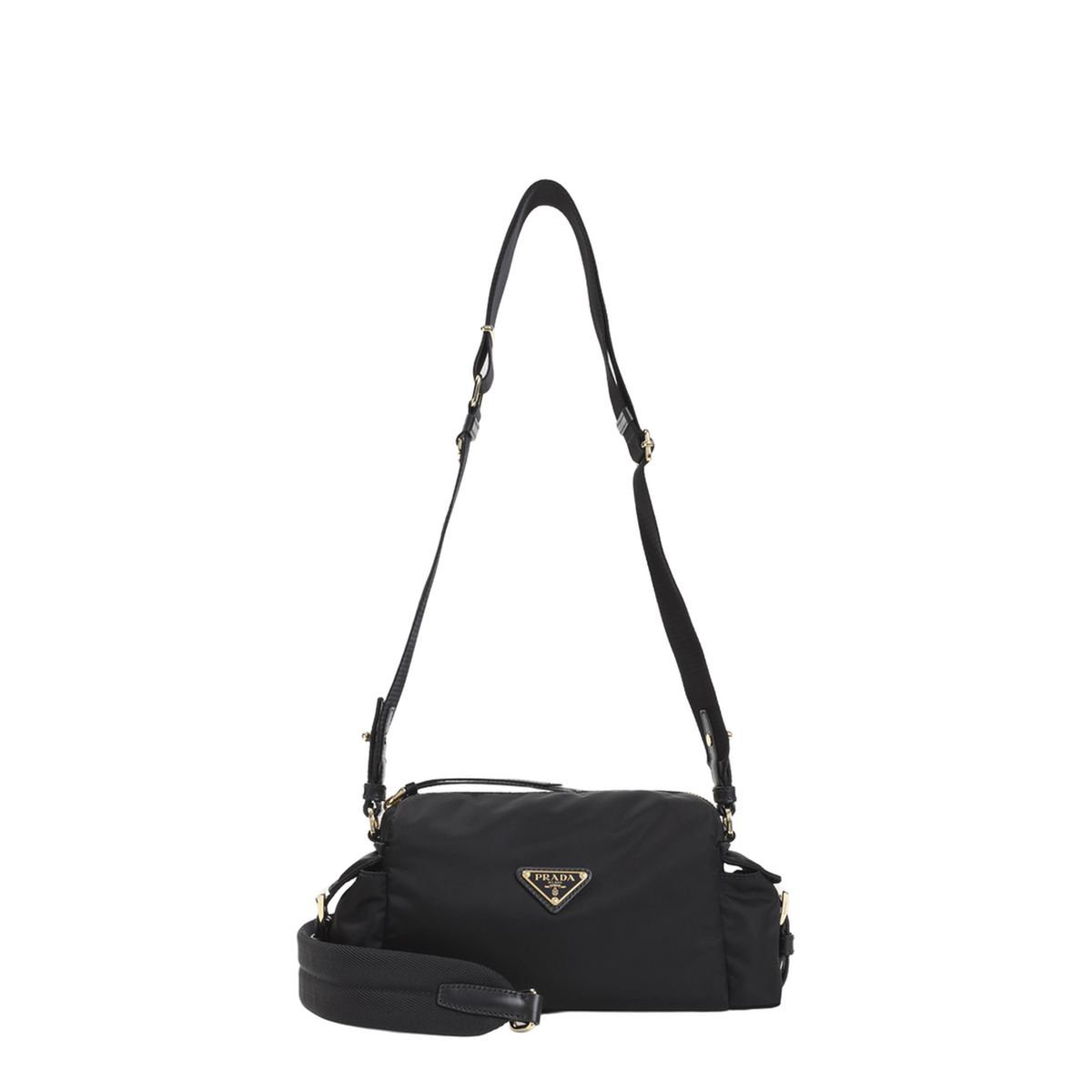 Explore Small Re-Nylon and Leather Shoulder Bags - Black - Image 1