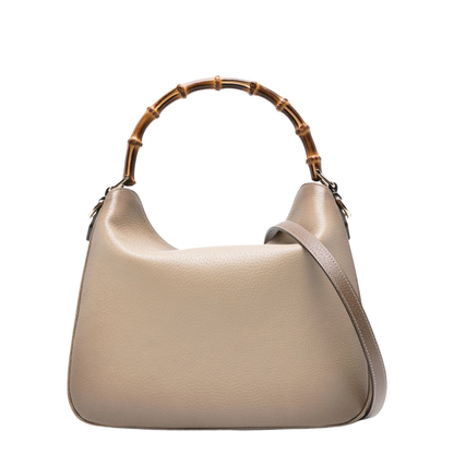 Diana Medium Leather Shoulder Bags - Beige - Image 1