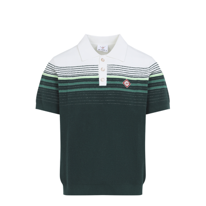 Boucle Stripe Knitted Polo - Image 2