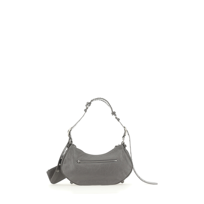 Le Cagole Small Arena Lambskin Shoulder Bag - Black - Image 5