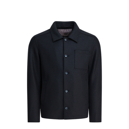 Virgin Wool Overshirt Jacket - Image 1