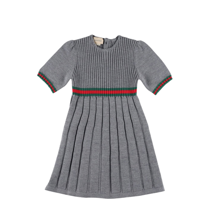 j s/s dress wo rib st/grey/ green/red - Image 1