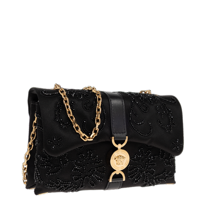Kleio Mini Satin Mini Bag - Black/Gold - Image 4