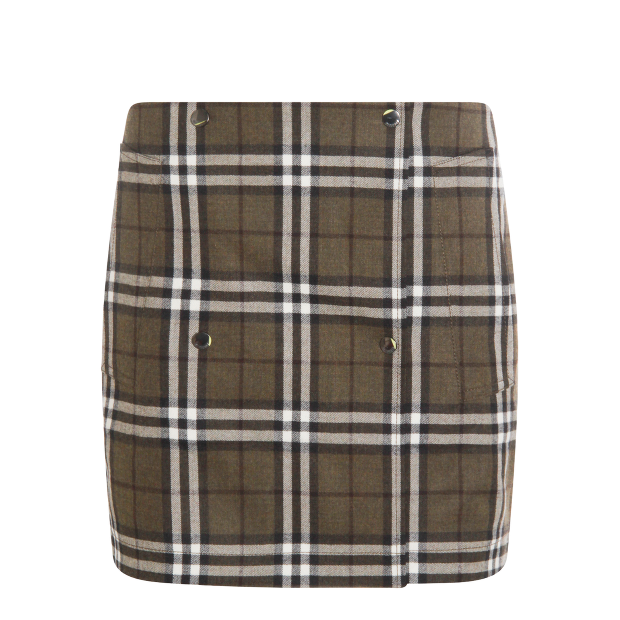 Green Check Miniskirt - Image 1