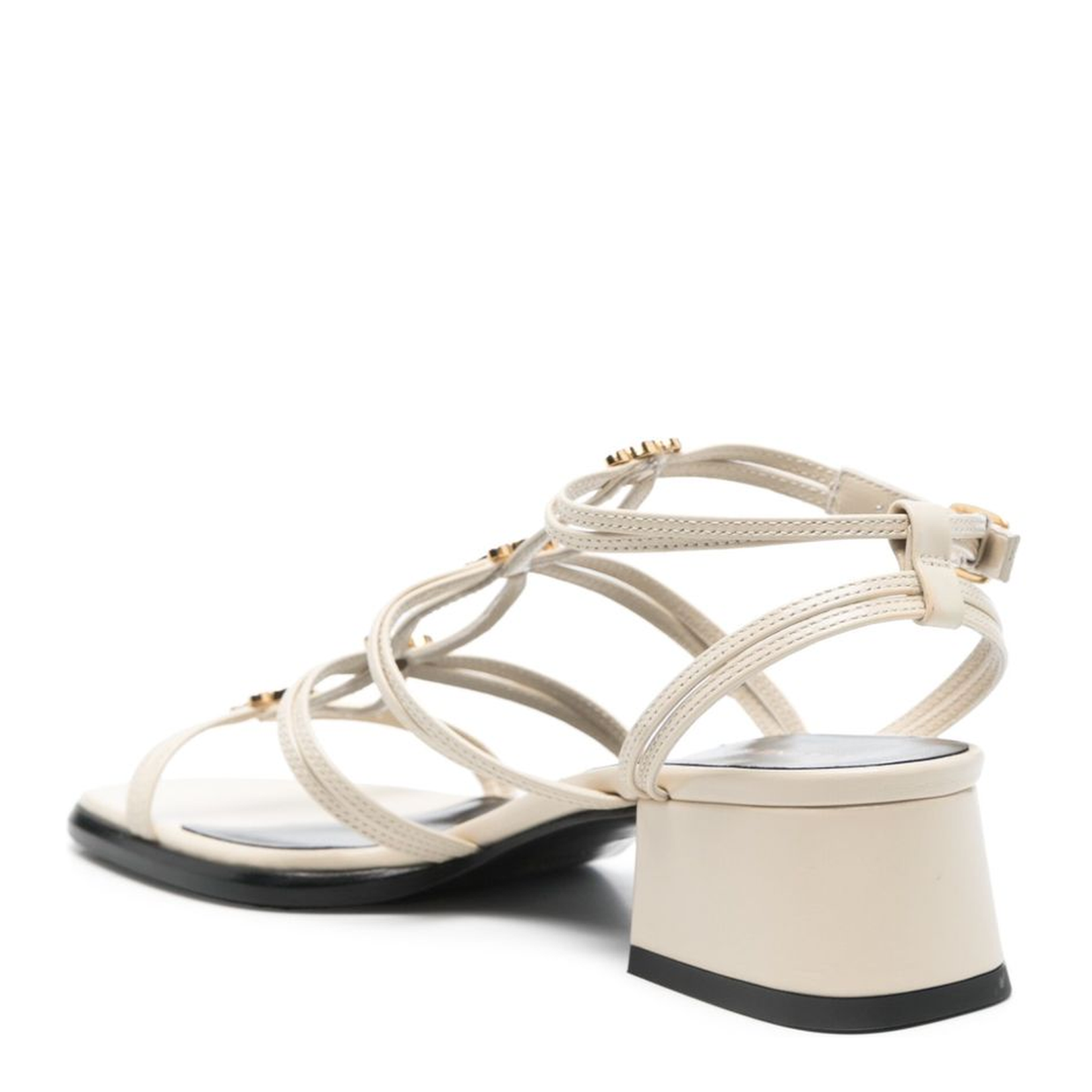 Buckle-Fastening Ankle Strap Low Block Heel - Image 4