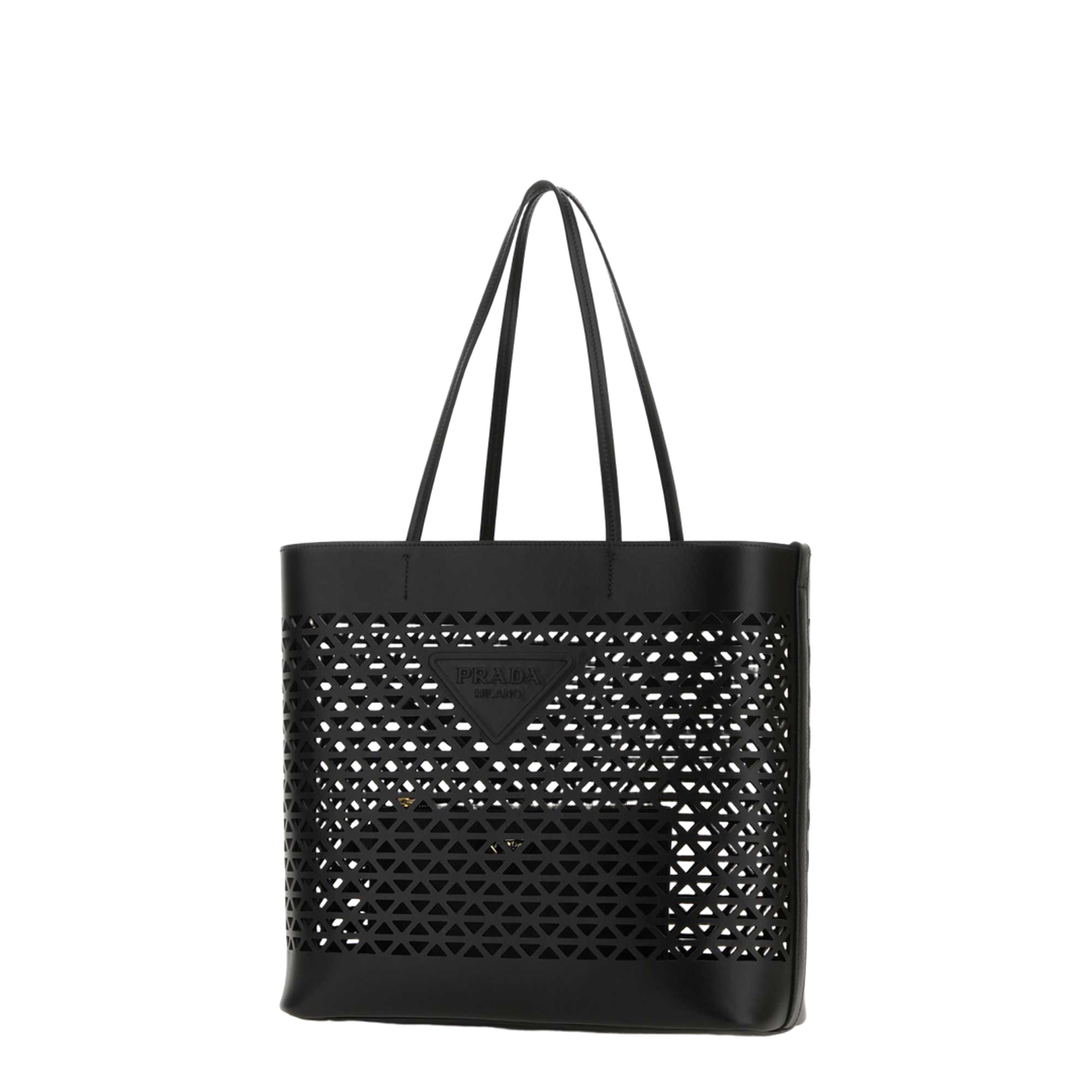 Elegant Black Leather Shopping Bag - Image 4