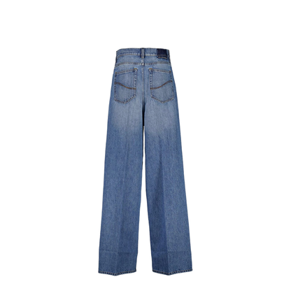Faded Wide-Leg High-Rise Denim Jeans - Image 4
