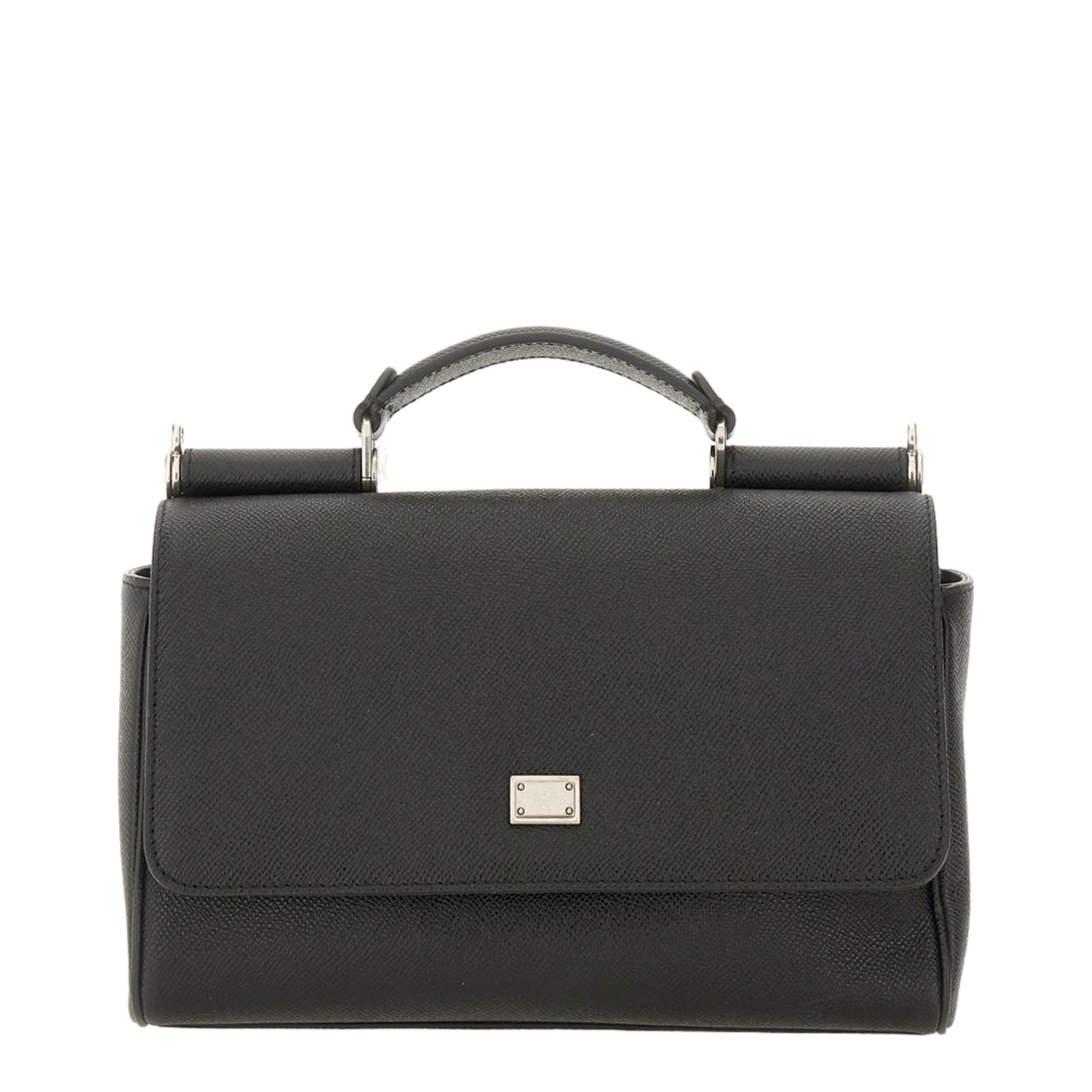 Leather Tote Bag In Black - Image 1