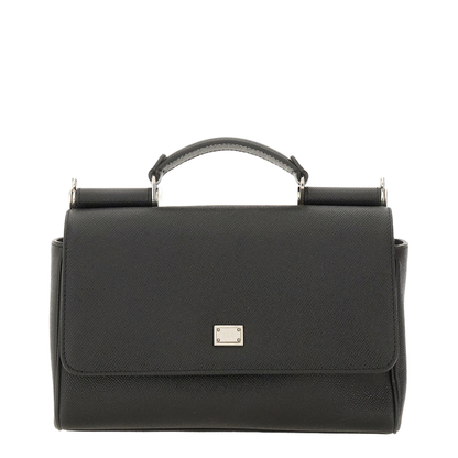 Leather Tote Bag In Black - Image 1