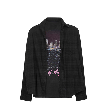 Layered Shirt in Black - Image 1