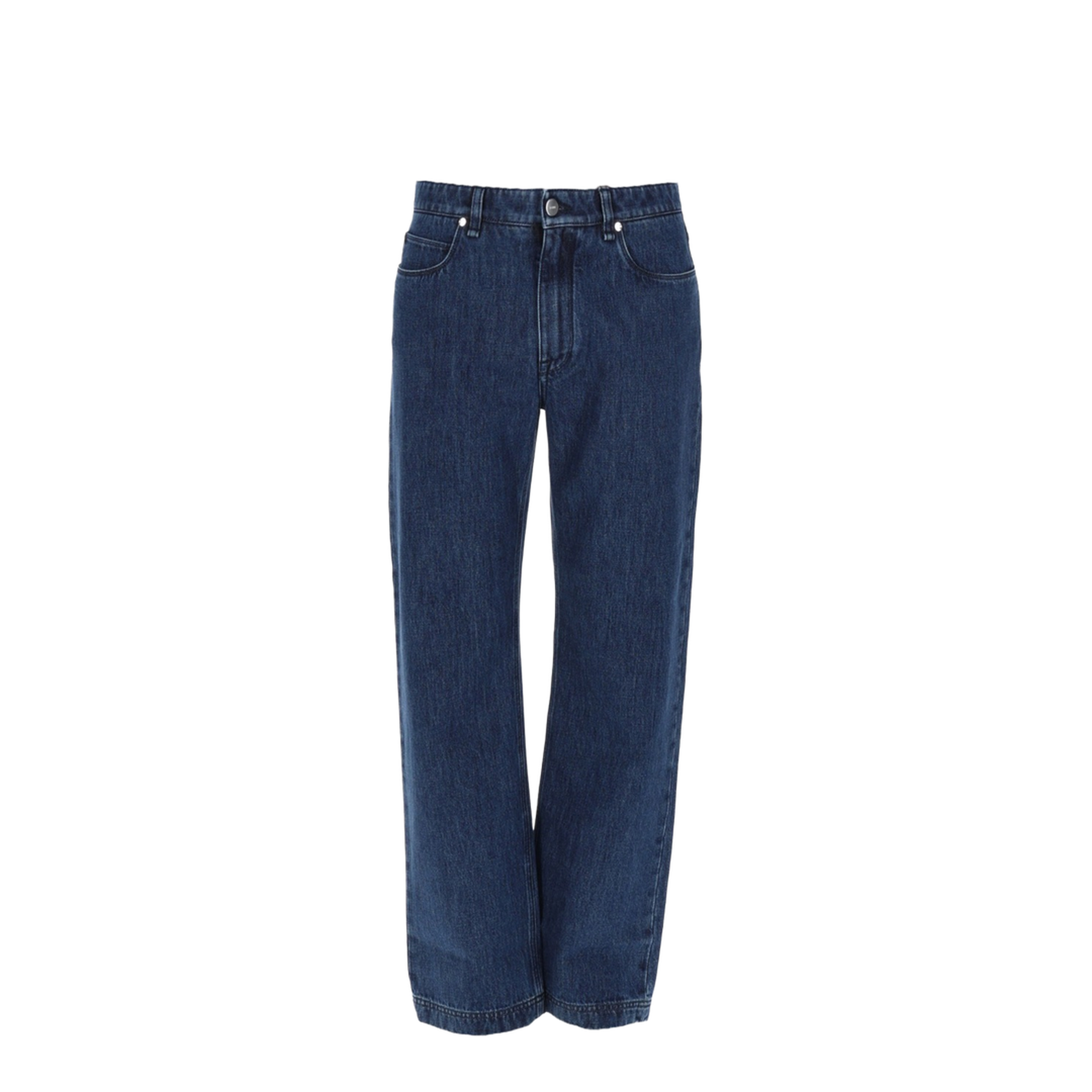 Blue Straight-Cut Jeans - Image 1